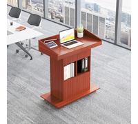 Cattedra con cassetti Ripiani Aperti Cattedra Moderna con Spazio Contenitivo Supporto for presentazioni for aule, uffici, chiese e Reception(Red)
