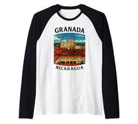 Cattedrale coloniale di Granada Nicaragua Viaggi 505 Leon Torogoz Maglia con Maniche Raglan