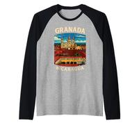 Cattedrale coloniale di Granada Nicaragua Viaggi Souvenir Art Maglia con Maniche Raglan