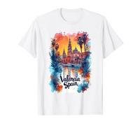 Cattedrale dell'acquerello souvenir di Valencia Spagna Maglietta