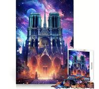 Cattedrale di Notre Dame Parigi Puzzle da 1000 pezzi per adolescenti Richiamo Potere Sereno Fuga Bordi Precisi Regalo di compleanno (38x52cm)