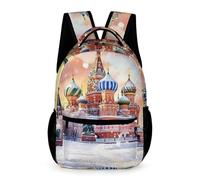Cattedrale di San Basilio a Mosca, Russia, zaino da viaggio casual, borsa a tracolla con spallacci regolabili