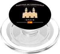 Cattedrale di Santiago de Compostela, bandiera spagnola della Coruña PopSockets PopGrip per MagSafe