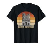 Cattedrale Gotica Amiens Architettura Schema Diagramma Retro Maglietta