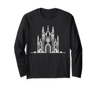 Cattedrale Gotica Linework Architetto Maglia a Manica