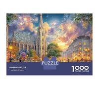 Cattedrale Parigi 1000 Pieces Precise Interlocking Cattedrale fuoco Jigsaw for Teens Digital Detox Travel Friendly Puzzle Stay at Home Fun 52x38cm/1000pcs