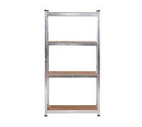 Catter House CATTERHOUSE Scaffale metallico zincato in kit MAX Pro 60 x 30 x 148 cm Scaffale portaoggetti con 4 ripiani regolabili, portata fino a 240 kg