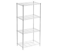 CATTERHOUSE Scaffale Metallico con Grata Catter House Klaus 120 56x35x120 cm Color Bianco con 4 Ripiani Supporta Fino a 140 kg