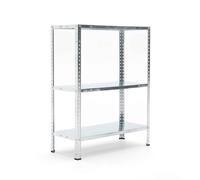 CATTERHOUSE Scaffale Metallico zincato Catter House Nils Solid 90 70x30x90 cm con 3 Ripiani in Acciaio zincato Sostiene Fino a 150 kg