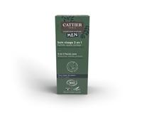 Cattier Men - Cura viso uomo 3 in 1 Bio - Tutti i tipi di pelle, 50 ml