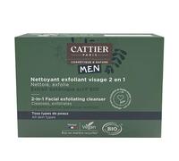 Cattier Paris Uomo Detergente Esfoliante 2 in 1 Solido Bio 85g - Scrub detergente