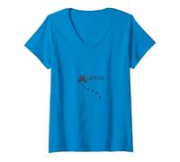 Cattitude: Feline Sass e Paw Prints per Gli Amanti dei Gatti Maglietta con Collo a V, Donna, Zaffiro, L