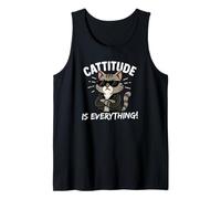 Cattitude Is Everything - Simpatico Gatto Kawaii con atteggiamento Canotta
