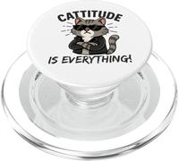 Cattitude Is Everything - Simpatico gatto Kawaii con atteggiamento PopSockets PopGrip per MagSafe