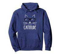Cattitude - Meme Divertente per Amanti dei Gattini Felpa con Cappuccio