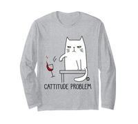 Cattitude Problem Funny Cat Maglia a Manica