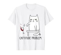 Cattitude Problem Funny Cat Maglietta