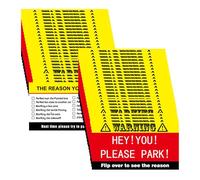 Cattiva carta di parcheggio | confezione da 50 buste divertenti per violazioni del parcheggio | Esilaranti carte con motivi ridicoli | Regalo per adulti - Certificato di parcheggio 3,54 X