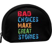 Cattive decisioni fanno buone storie donne e ragazze carino moda portamonete portafoglio borsa cambio portachiavi