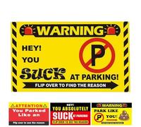 Cattivi Parcheggi - Carte Di Parcheggio 50x Scherzo, Pacchetto Di Note 'automobile Sarcastico | Carte Di Ripieno Di Biglietti False Per Un Cattivo Parcheggio, Avvisi Di Driver Grossis, Accessori D