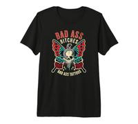 Cattivo Culo Bitches Donne Tatuate Empowered Retro Tattoo Flash Maglietta Premium