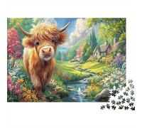 Cattle 1000 Pezzi Puzzle DifficileHighland Cow Forest Sfida Per Adulti Per Adulti Regalo Giocattolo Colorato Per La Famiglia38x26cm/1000pcs