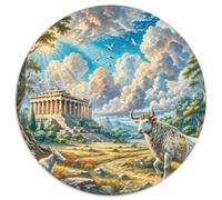 Cattle 1000 Pezzi Puzzle Giochi Di Puzzle Cute Pets Puzzle Rotondo Giochi Intellettuali Per Adulti E Bambini Puzzle Creativo Giocattolo Antistress Bambini Decompressione E Regalo (67.5x67.5cm)