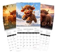 Cattle Calendar 2027, Retro Vintage Wall Planner Decoration
