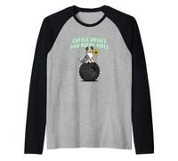 Cattle Drives e Puppy Vibes Australian Shepherd Proprietario Maglia con Maniche Raglan