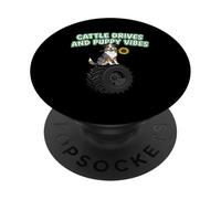 Cattle Drives e Puppy Vibes Australian Shepherd Proprietario PopSockets PopGrip Adesivo
