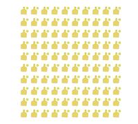 Cattle Ear Tags Polyurethane Livestock Identification Tags for Cattle Cow Yellow 100 PCS