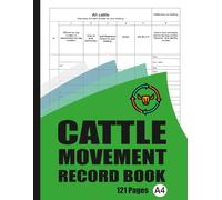 Cattle Movement Record Book: Livestock Movement Log for Farm Records and Compliance