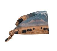 Cattle On The Prairie Unisex Cappellino da Chef Riutilizzabile Cuffie da Doccia Elastico Cappello da Cuoco per caffè Hotel Adulti