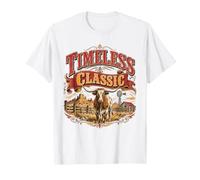Cattle Ranch Senza Tempo Classico Vintage Storia Americana Maglietta