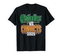 Cattolici vs Convicts College Football Gameday Throwback Maglietta
