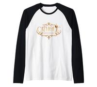 Cattolico dal 33 d.C. Crocifisso Gesù Eucaristia Cristianesimo Maglia con Maniche Raglan
