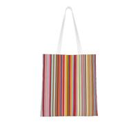 Cattpa Le borse variopinte della stampa delle strisce, borsa da spiaggia portatile, borse della drogheria riutilizzabili che comprano pieghevole con le borse delle borse