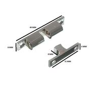 Cattura A Molla Doppia Regolabile Cromata 50Mm + Pacchetto Fissaggi 12
