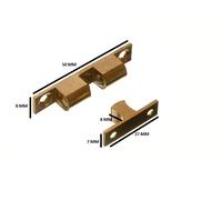 Cattura A Molla Doppia Regolabile Ottone 50Mm + Pacchetto Fissaggi 12