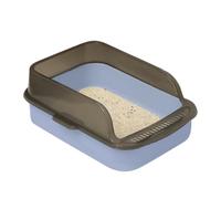 CATTURA CATTO - vassoio di plastica a lato alto, padella di contenimento del pasticcio | Design minimalista aperto, tema igiene per animali domestici interni, caratteristica della parete anti-splash,