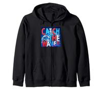 Cattura Le Onde Fun Surfer Felpa con Cappuccio