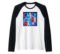 Cattura Le Onde Fun Surfer Maglia con Maniche Raglan