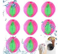 Cattura Pelo Lavatrice, 8 Pezzi Acchiappa Peli per Lavatrice, Raccogli Peli-Lavatrices Riutilizzabile, Rimuovi Efficacemente Pelo di Gatto, Cane e Altri Animali da Biancheria e Vestiti (Rosso)