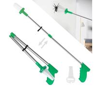 Cattura Ragni Allungabile,Acchiappa Ragni 83cm,Acchiappa Ragni e Insetti,Spider Catcher,Trappola per Insetti,Adatto per Catturare e Rilasciare Insetti Come Ragni (Verde)