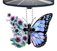 Cattura Sole Farfalla Charm Auto - Auto a Forma di Farfalla,Crea Arcobaleni 2D con Effetto Scintillante per Borsa Casa Porta Bambini Specchietto Retrovisore