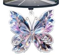 Cattura Sole Farfalla Charm Auto - Decorazione Albero Di Natale Farfalla - Crea Arcobaleni 2D con Effetto Scintillante per Borsa Casa Porta Bambini Specchietto Retrovisore