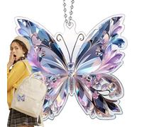 Cattura Sole Farfalla Charm Auto | Decorazione Animali,Crea Arcobaleni 2D con Effetto Scintillante per Borsa Casa Porta Bambini Specchietto Retrovisore