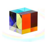 Catture di cristallo | CUBO Crue HALLARS | Collanteños Collant in vetro trasparente, cubo di vetro ottico per insegnare la luce della fisica della luce, arcobaleno chiaro e vivace senza graffi, bolle