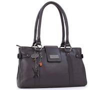 Catwalk Collection Handbags - Borsa a Spalla in Pelle - Borsa a Mano Media da Donna - Borsa da Giorno - Multi Scomparti - Martina - Marrone