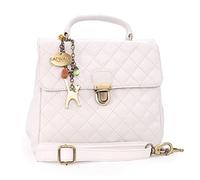 Catwalk Collection Handbags - Borsa a Tracolla con Manico per Donna in Vera Pelle Trapuntata - Borsa a Mano Media - Hayley - Bianco